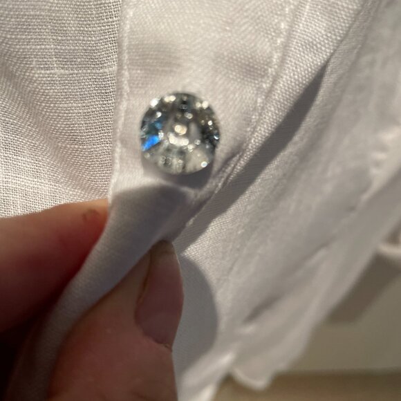 White 100% Linen Shirt Blouse by INC International Concepts-Size 3X - Picture 13 of 13